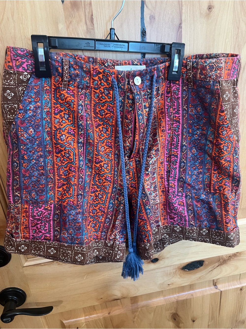 Sundance Multicolor Boho Print Women's Shorts - Orange, Pink, Blue, Brown